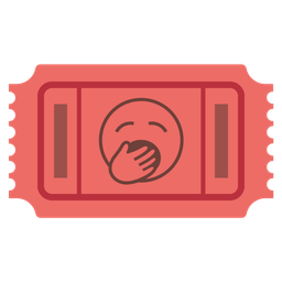 admission tickets and yawning face