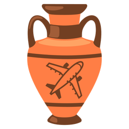 airplane and amphora