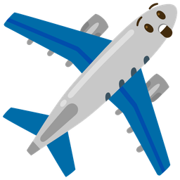 airplane and astonished face