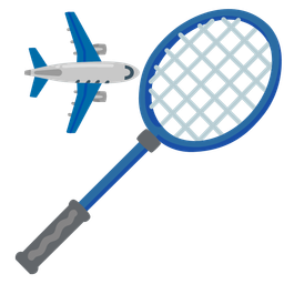 airplane and badminton