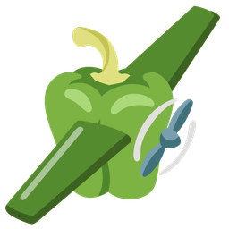 airplane and bell pepper