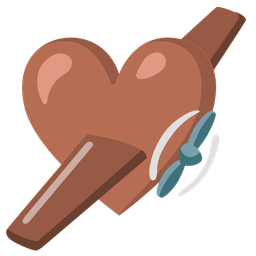 airplane and brown heart