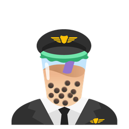 airplane and bubble tea