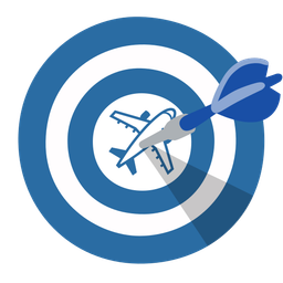 airplane and bullseye