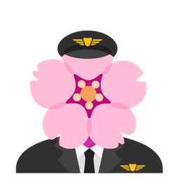 airplane and cherry blossom