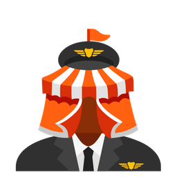 airplane and circus tent