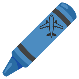 airplane and crayon