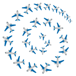 airplane and cyclone