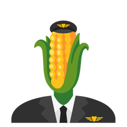 airplane and ear of corn