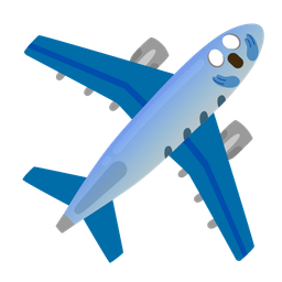 airplane and face screaming in fear