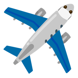 airplane and face with medical mask