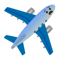 airplane and fearful face