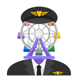 airplane and ferris wheel