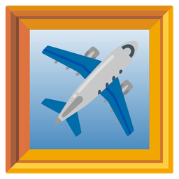 airplane and framed picture