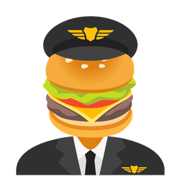 airplane and hamburger
