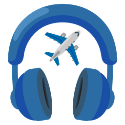 airplane and headphone