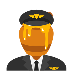 airplane and honey pot