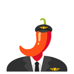 airplane and hot pepper