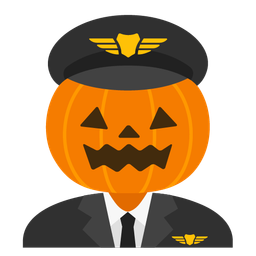 airplane and jack-o-lantern