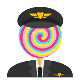airplane and lollipop