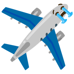 airplane and loudly crying face