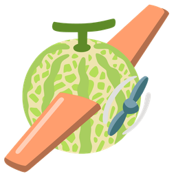 airplane and melon