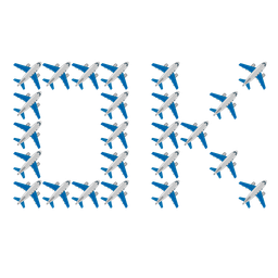 airplane and OK button