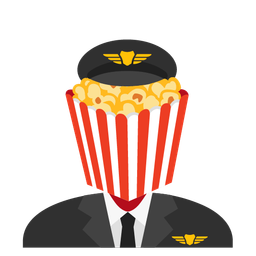 airplane and popcorn