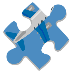 airplane and puzzle piece