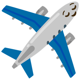 airplane and relieved face