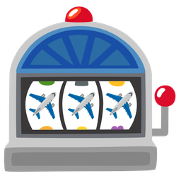 airplane and slot machine
