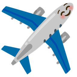 Airplane and Smiling face