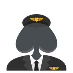 airplane and spade suit