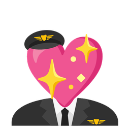 airplane and sparkling heart