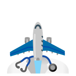 airplane and stethoscope