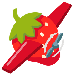 airplane and strawberry
