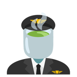 airplane and teacup without handle