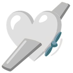 airplane and white heart