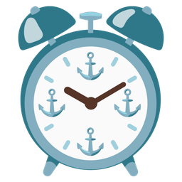 alarm clock and anchor