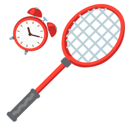 alarm clock and badminton
