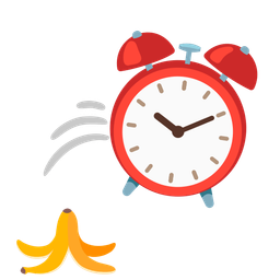 alarm clock and banana