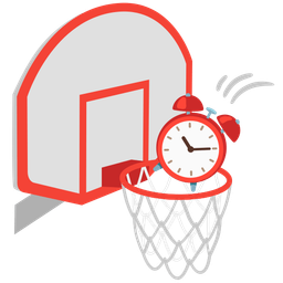 alarm clock and basketball