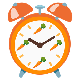 alarm clock and carrot