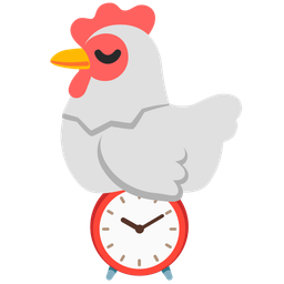 alarm clock and chicken