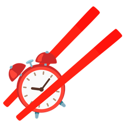 alarm clock and chopsticks