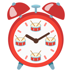 alarm clock and drum