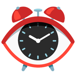 alarm clock and eye