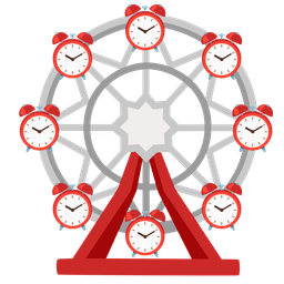 alarm clock and ferris wheel