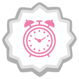 alarm clock and fish cake with swirl