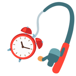 alarm clock and fishing pole